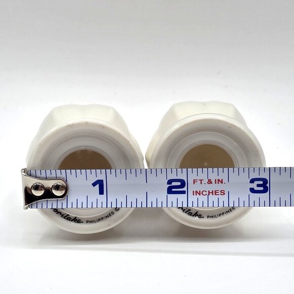 Noritake Chandon Design Pattern 7306 Gold Trim Salt Pepper Shakers Retired - Picture 8 of 8